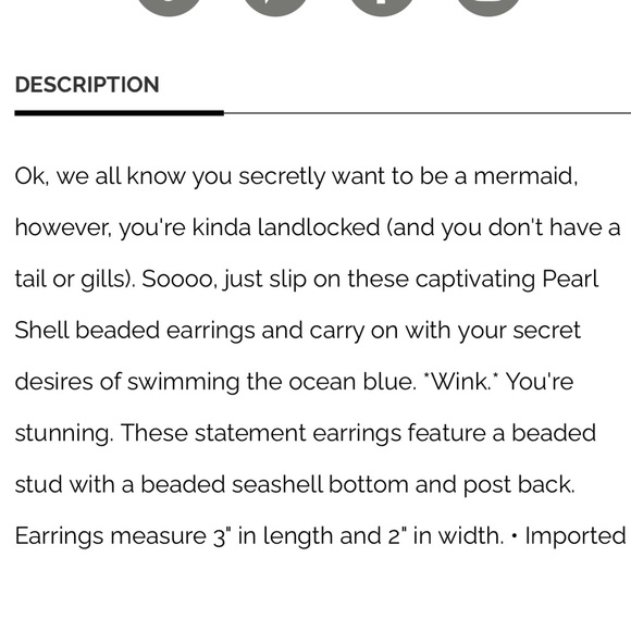 Pearl shell beaded earrings - Picture 4 of 4